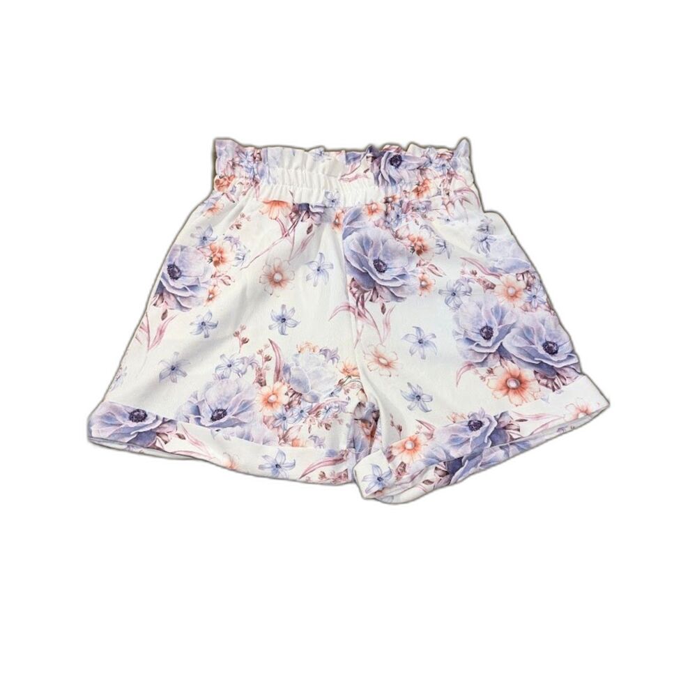 Women’s Floral Paperbag Waist Shorts